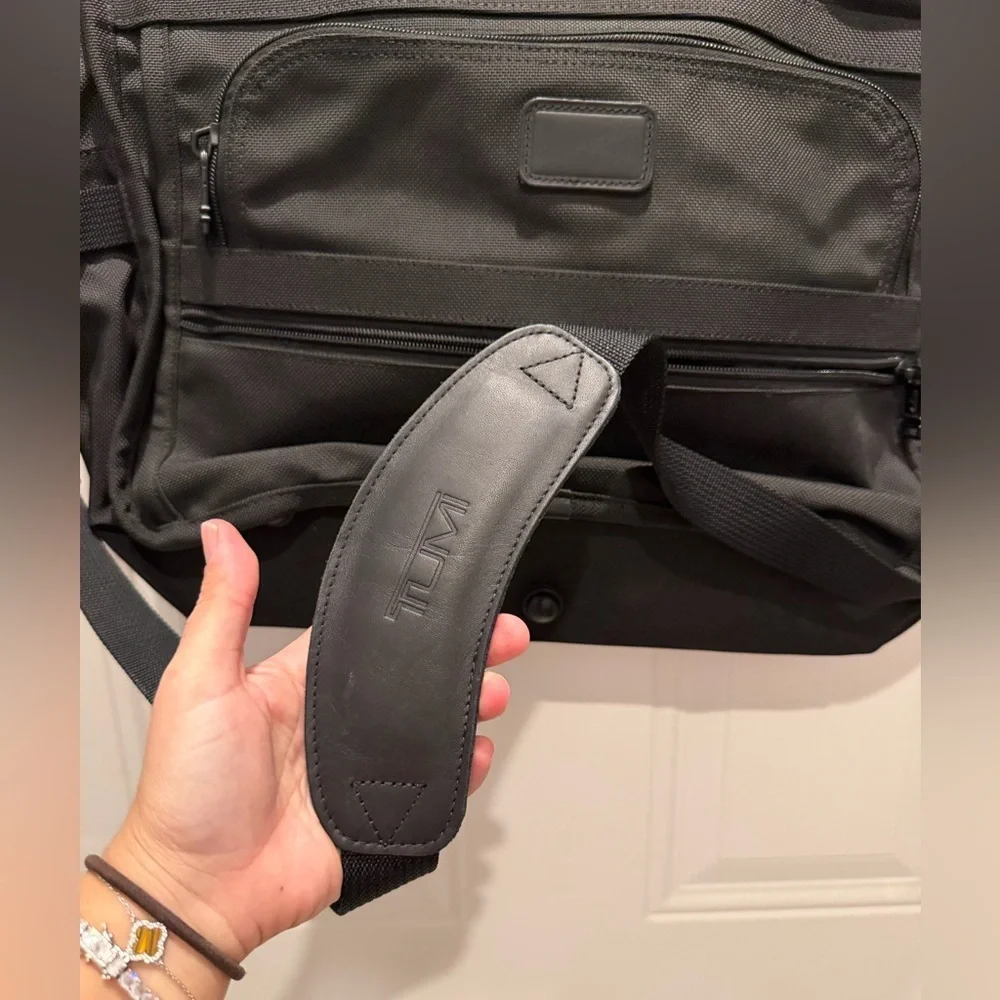 Tumi Black Nylon Carry On Expandable Luggage Laptop Shoulder Bag